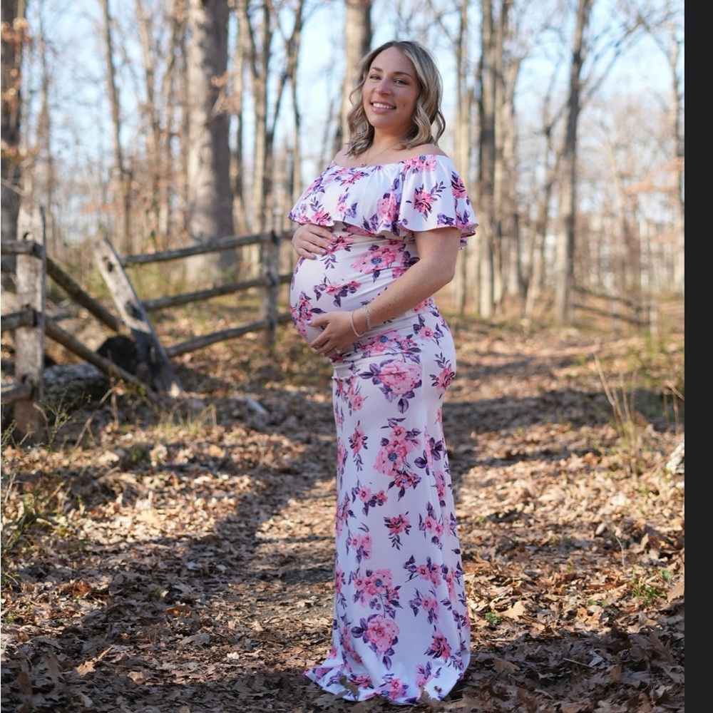 Floral Off-Shoulder Maxi Dress